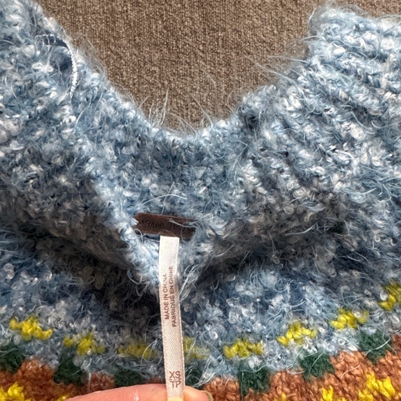 Free People Blue and Green Knit Sweater - Picture 2 of 13